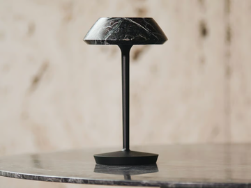 mini FIORE BLACK - Rechargeable marble table lamp by Maami Home - view 2
